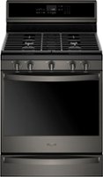 Whirlpool - 5.8 Cu. Ft. Freestanding Gas Convection Range with Self-Cleaning - Black Stainless Steel - Front_Zoom