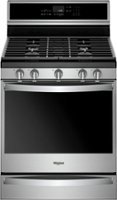 Whirlpool - 5.8 Cu. Ft. Freestanding Gas Convection Range with Self-Cleaning - Stainless steel - Front_Zoom
