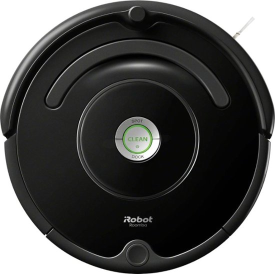 iRobot - Roomba 614 Self-Charging Robot Vacuum - Black - Front_Zoom