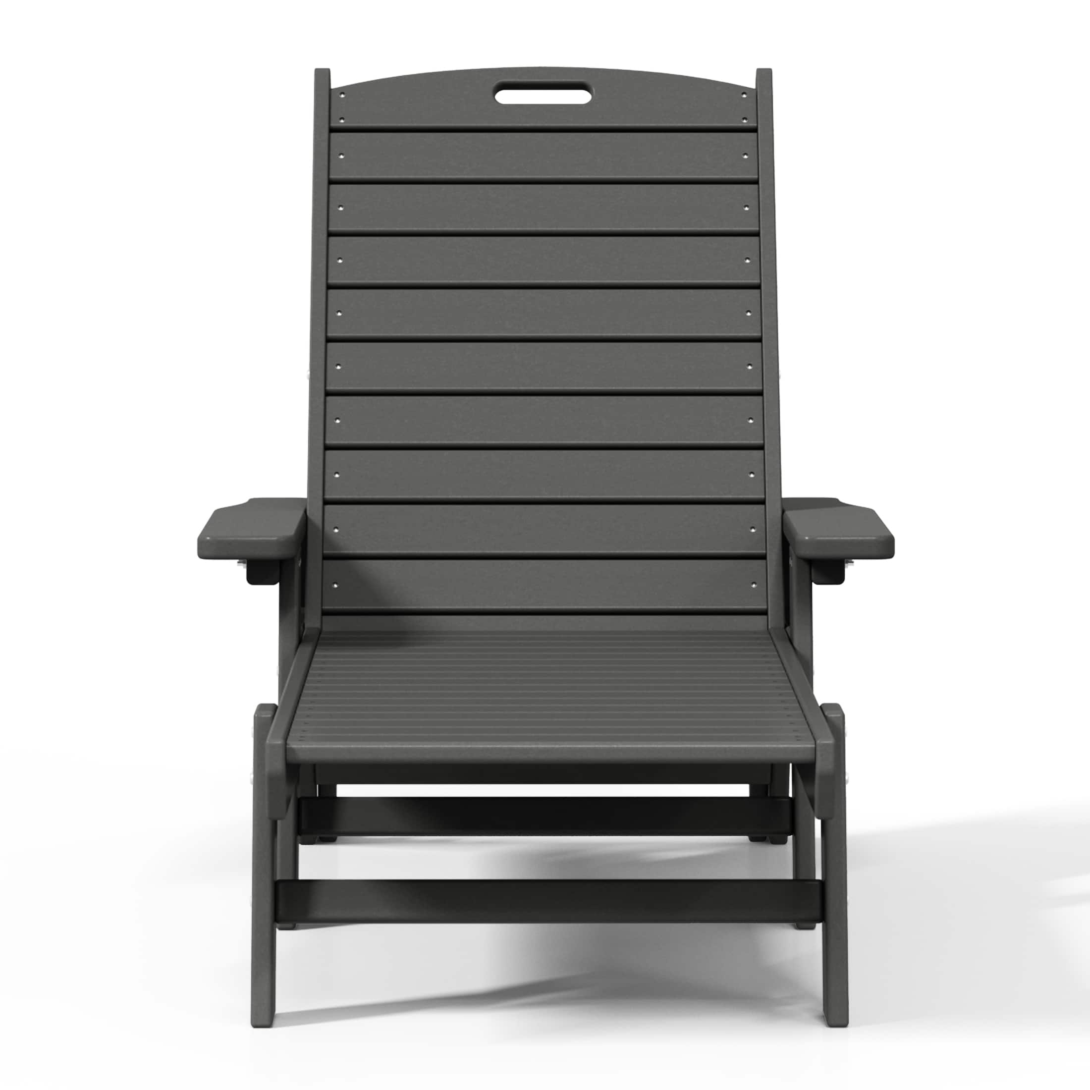 Photos - Garden Furniture Poly WestinTrends - Malibu Reclining Chaise Lounge - Gray WWT00916