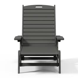 WestinTrends - Malibu Poly Reclining Chaise Lounge - Gray