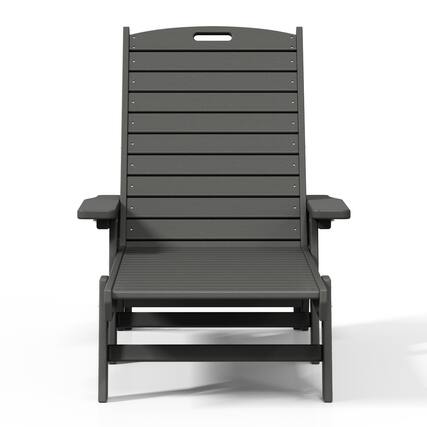 Front. WestinTrends - WestinTrends Malibu Poly Reclining Chaise Lounge - Gray.