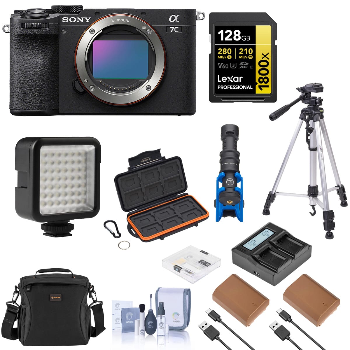 Bundle - Sony - Alpha a7C II Mirrorless Camera, Black, with 2x NP-FZ100 Battery, 128GB Memory Card and Shotgun Microphone price history on PriceWatchPro