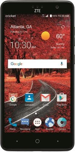 ZTE - Grand X 4 4G with 16GB Memory Prepaid Cell Phone - Gray-Front_Standard 