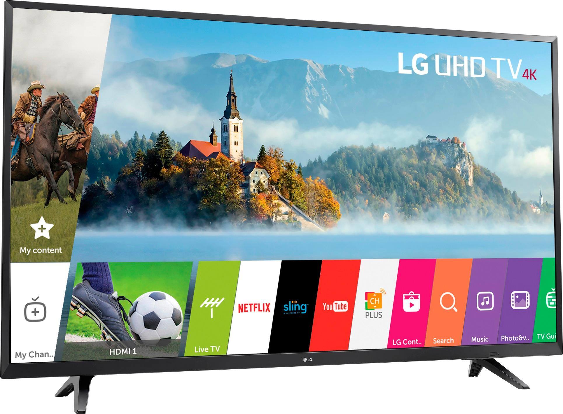 Angle. LG - 55" Class - LED - UJ6200 Series - 2160p - Smart - 4K UHD TV with HDR.
