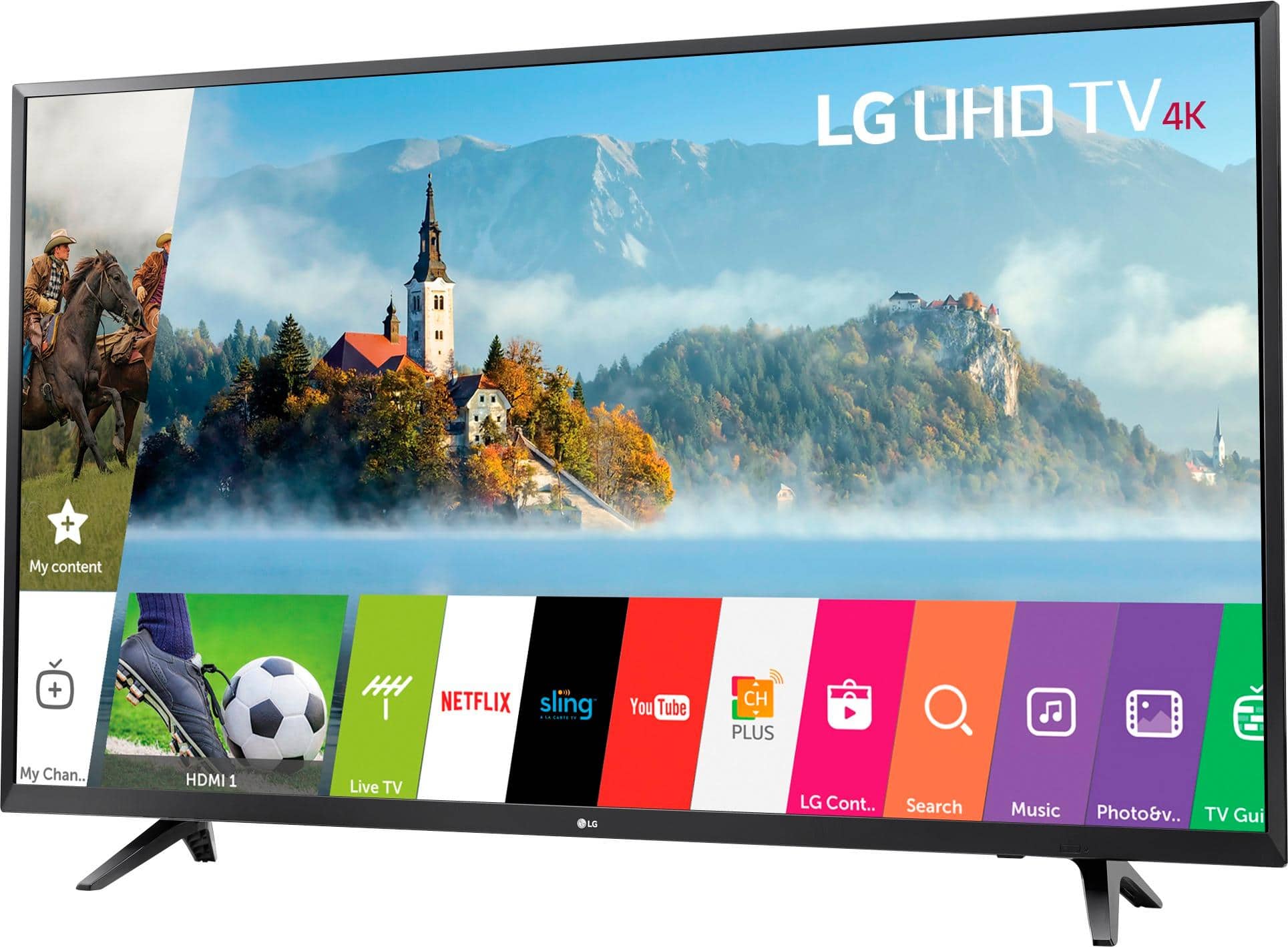 Left. LG - 55" Class - LED - UJ6200 Series - 2160p - Smart - 4K UHD TV with HDR.