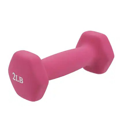 Front. Sunny Health & Fitness - Neoprene Dumbbell Set (Pair) - 2 LB - Pink.