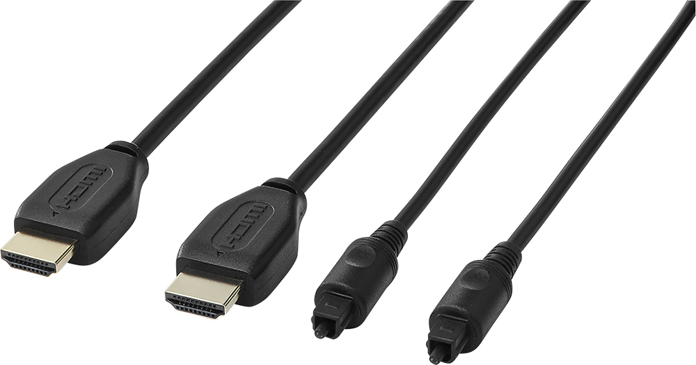 Dynex™ 6' HDMI Cable and 6' Optical Audio Cable Black - Best Buy
