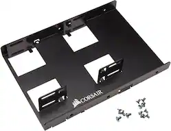 CORSAIR - Dual SATA Drive Enclosure for 2.5" Solid-State Drives - Black - Front_Zoom