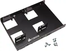 Front. CORSAIR - Dual SATA Drive Enclosure for 2.5" Solid-State Drives - Black.