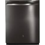 GE - Profile Series 24" Built-In Dishwasher - Black stainless steel - Front_Standard