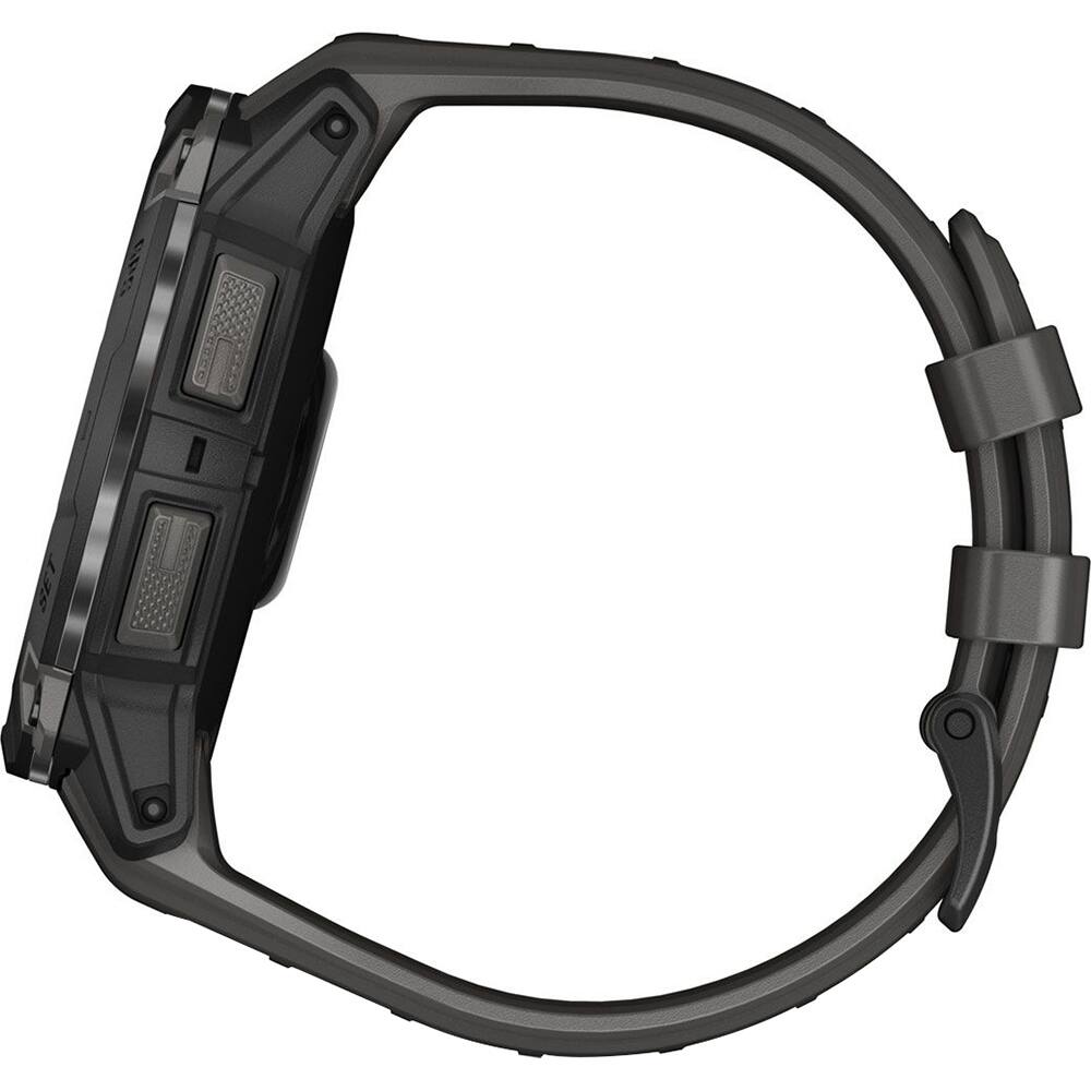 Alt View 1. Garmin - Instinct 3 50mm GPS Smartwatch, AMOLED + Wearable Light + 2 Yr Warranty Bundle - Black with Charcoal Band.
