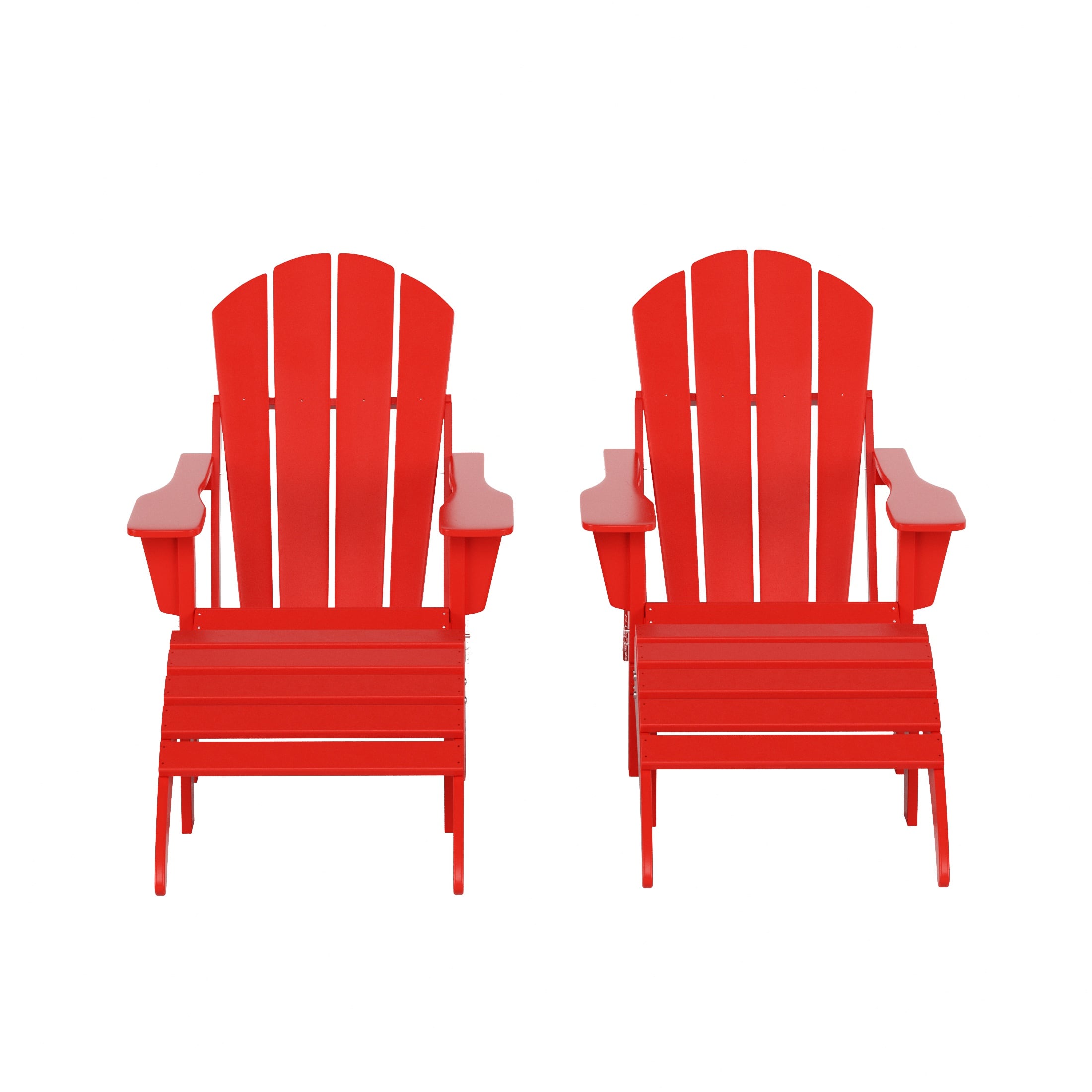 WestinTrends - Malibu 4-Piece set classic Adirondack chairs with ottoman (2 seater) - Red price history on PriceWatchPro