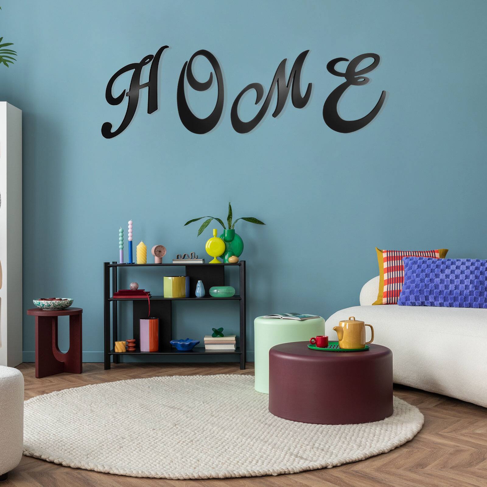 Alt View 6. Unique Bargains - 3D Alphabet Mirror Wall Sticker, 9" Acrylic Letter D Self-Adhesive Home Decor for Living Room, Bedroom - Black.