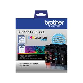 Brother - LC30334PKS Super High Yield Ink Cartridges, 4/Pack - Assorted Colors