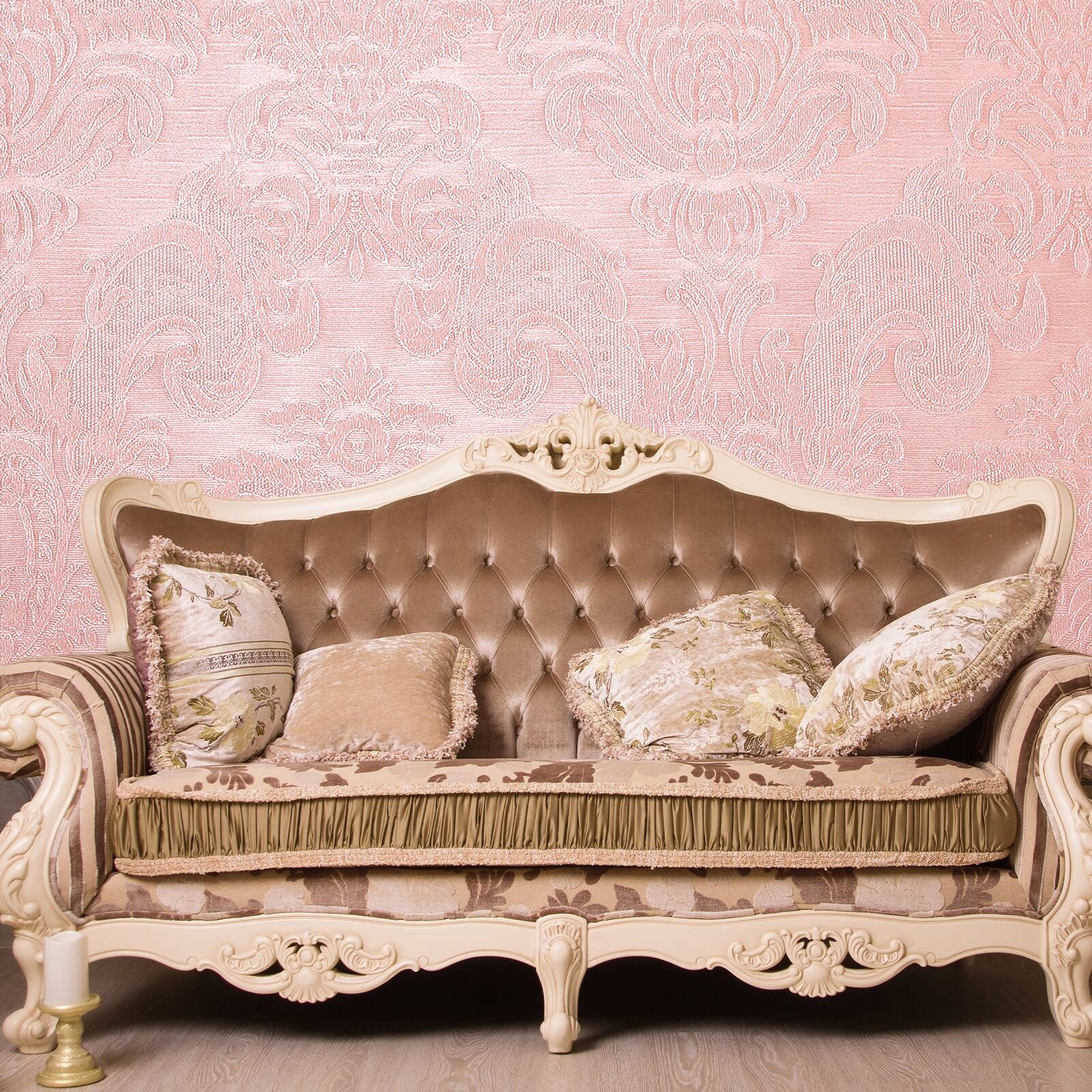 Alt View 5. Unique Bargains - Vintage Floral Wallpaper, 23.6x197 Self-Adhesive Vinyl Waterproof European Peel & Stick Contact for Bedroom/Bathroom - European Style-White.