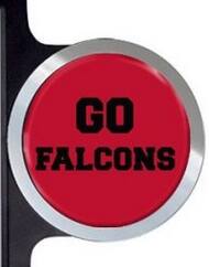 Alt View 2. PRORUN - Atlanta Falcons Automotive License Plate Frame with Team Badges - Multi.