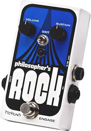 Angle Standard. Pigtronix - Philosopher's Rock Analog Effects Pedal - White/Blue/Black.