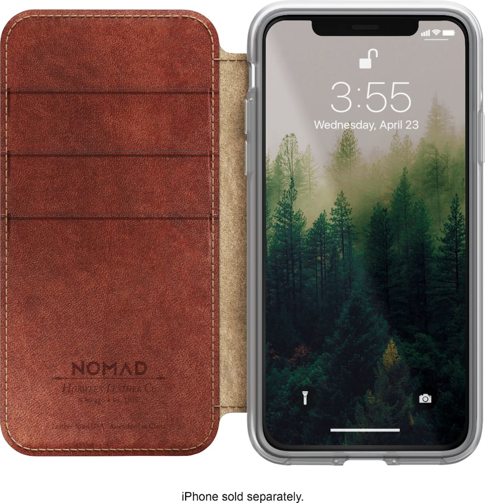folio case for apple iphone x and xs - brown/clear folio case for apple iphone x and xs - brown/clear
