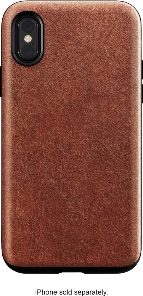 leather case for apple iphone x and xs - brown leather case for apple iphone x and xs - brown