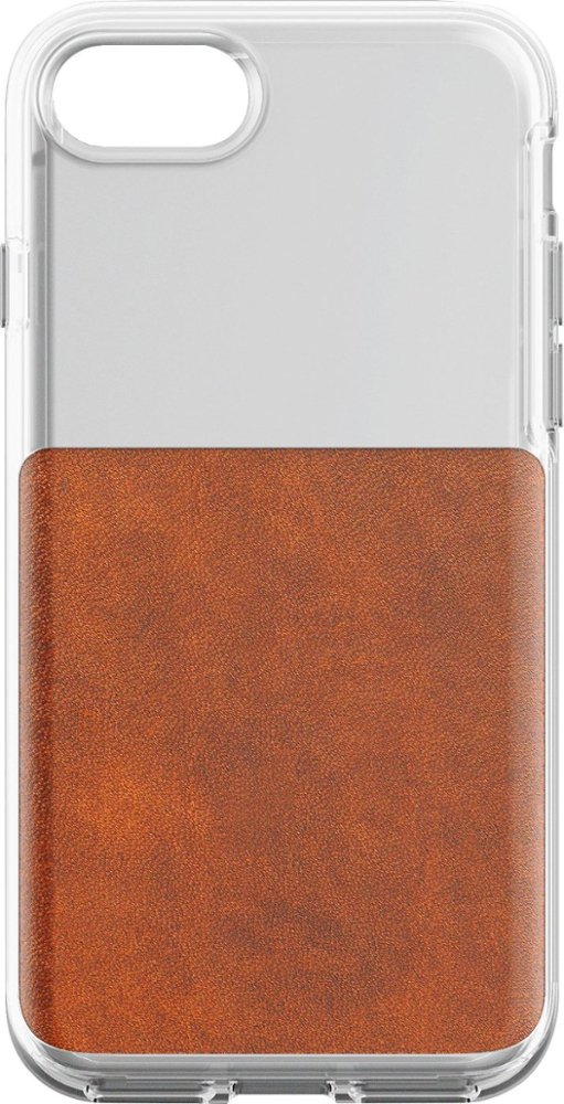 case for apple iphone 7 and 8 - brown/clear