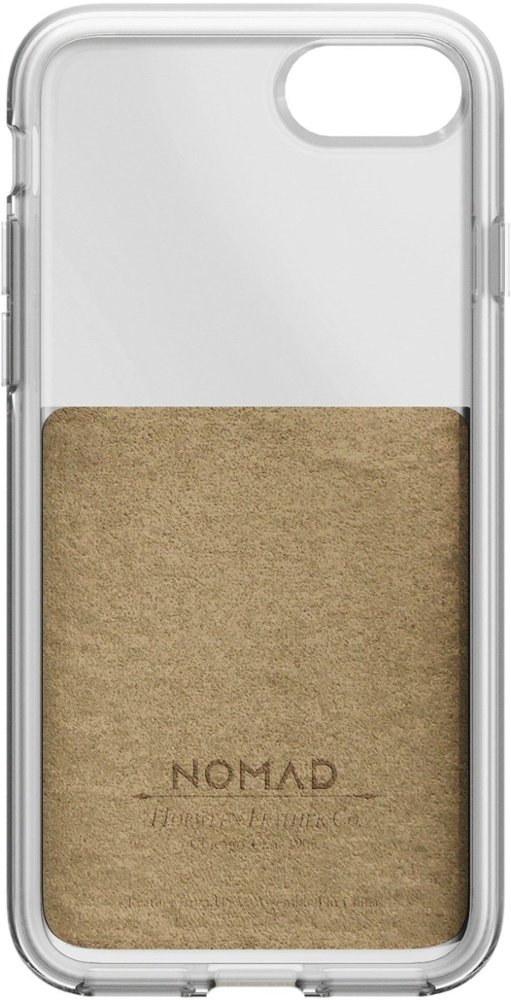 case for apple iphone 7 and 8 - brown/clear