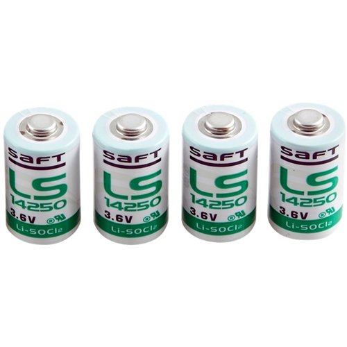  Saft 1/2AA Size Lithium Batteries (3.6V & 1200 mAh), 4