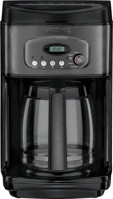 Waring Pro - 14-Cup Coffeemaker - Black stainless steel - Front_Zoom