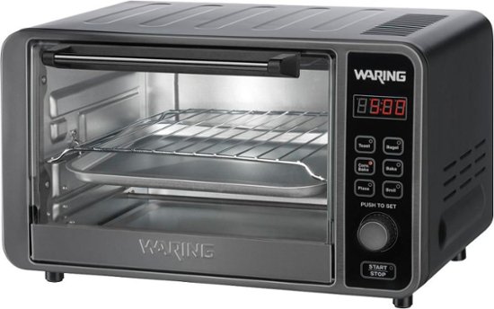 Waring Pro - Toaster Oven - Black/stainless steel - Left_Zoom