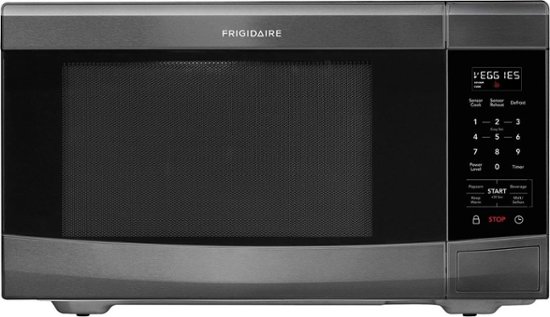 Frigidaire - 1.6 Cu. Ft. Microwave with Sensor Cooking - Black stainless steel - Front_Zoom