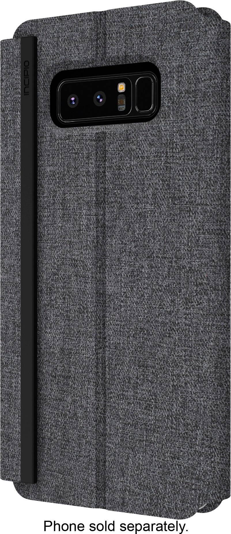Front. Incipio - Esquire Series Folio Case for Samsung Galaxy Note8 - Gray.