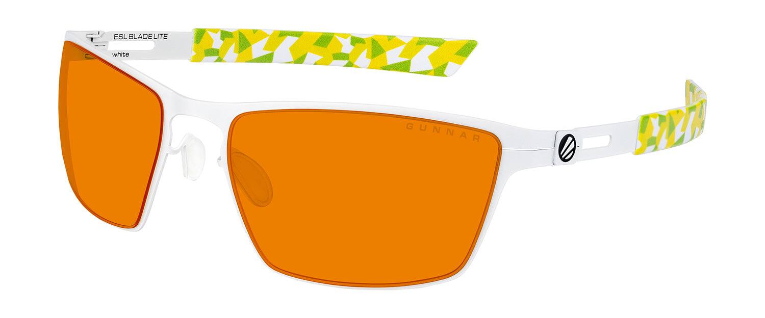 Alt View 9. GUNNAR - GUNNAR Gaming Glasses  - ESL Blade Lite, White, Amber Lens - Blue Light Blocking, Relieve Dry Eye, Anti Glare - White.
