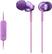 Front. Sony - EX Series Earbud Headphones - Violet.