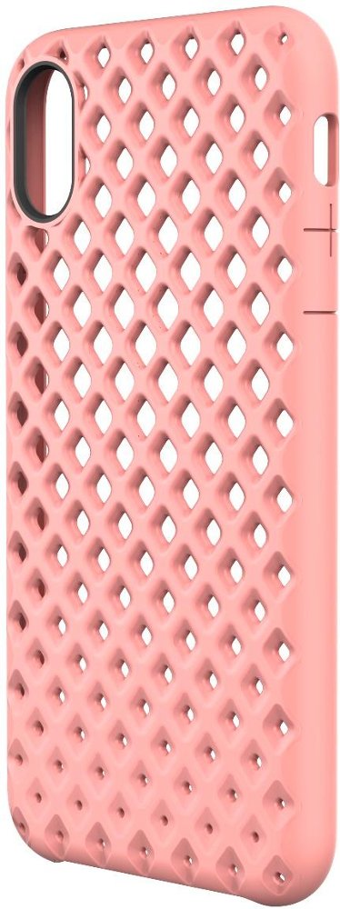 lite case for apple iphone x and xs - rose gold/textured cutout back pattern