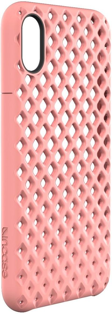 lite case for apple iphone x and xs - rose gold/textured cutout back pattern