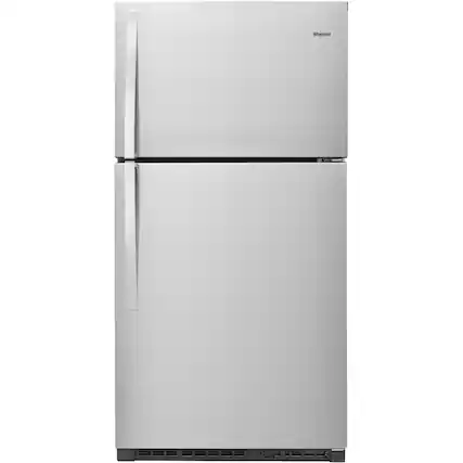Front. Whirlpool - 21.3 Cu. Ft. Top-Freezer Refrigerator - Fingerprint Resistant Stainless Steel.