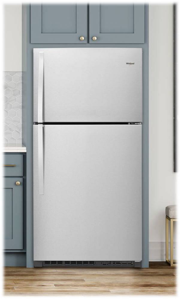 Alt View 19. Whirlpool - 21.3 Cu. Ft. Top-Freezer Refrigerator - Fingerprint Resistant Stainless Steel.