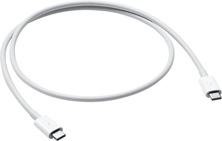 Angle View: Apple - Thunderbolt 3 (USB-C) Cable (0.8 m) - White