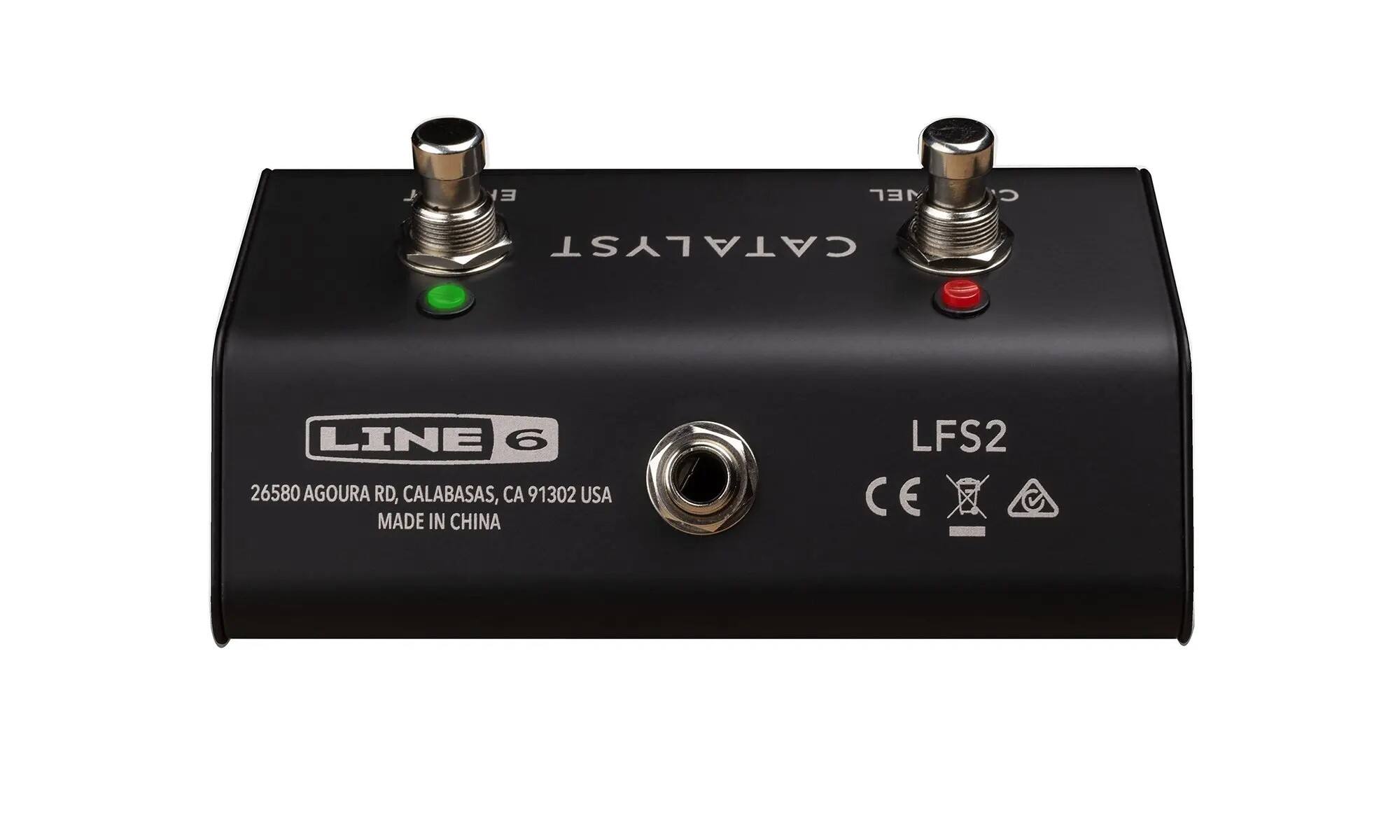 LINE 6  
CATALYST  
26580 AGOURA RD, CALABASAS, CA 91302 USA  
MADE IN CHINA  

LFS2  
CE  

CATALYST  
LINE 6