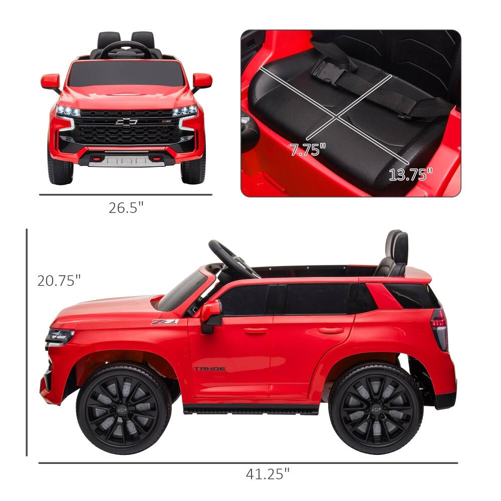 Ropilly Licensed Chevrolet TAHOE 12V Battery Powered Kids Electric Car ...
