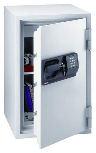Front Standard. SentrySafe - 3.0 Cu. Ft. Electronic FIRE-SAFE - Light Gray.