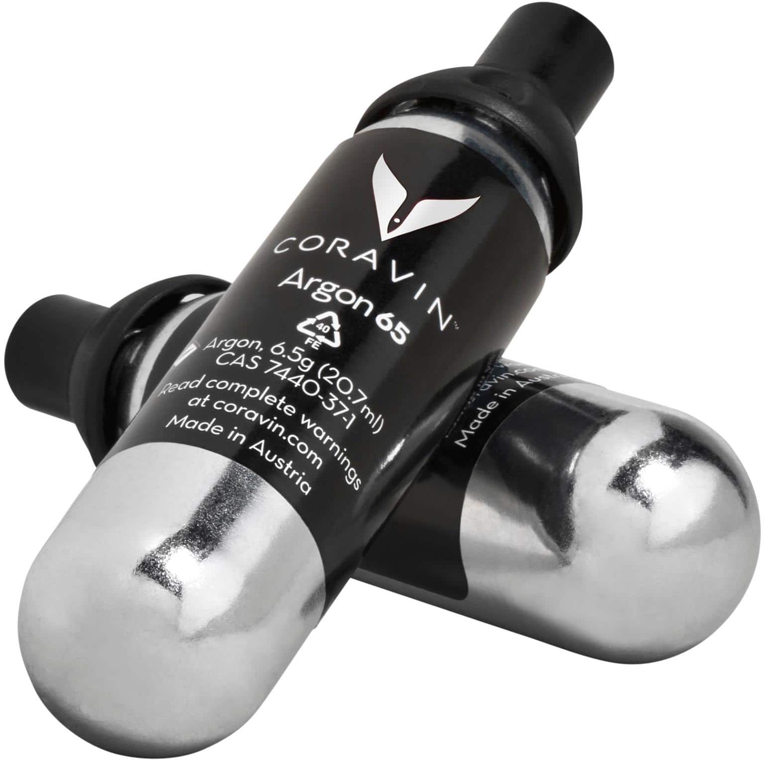 Alt View 11. Coravin - Argon Gas Capsules (2-Pack) - Silver/Black.