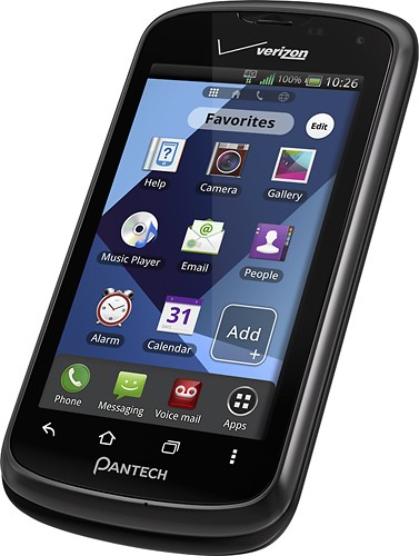 Alt View Standard 3. Pantech - Marauder 4G Cell Phone - Black (Verizon Wireless).
