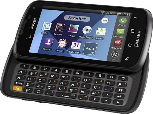 Left Standard. Pantech - Marauder 4G Cell Phone - Black (Verizon Wireless).