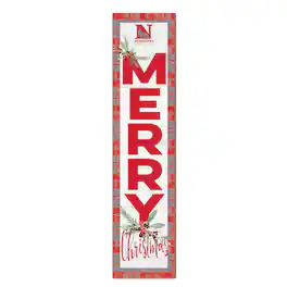 Jardine - Newberry College Wolves 12'' x 48'' Outdoor Merry Christmas Leaner - White