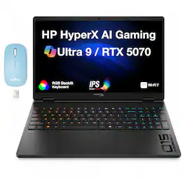 HP - Upgraded - OMEN HyperX Laptop 15.3 WQXGA Display (Ultra 9- 275HX, 32GB, 2TB SSD, Win 11 Pro) w/Dockztorm Wireless Mouse - Shadow Black