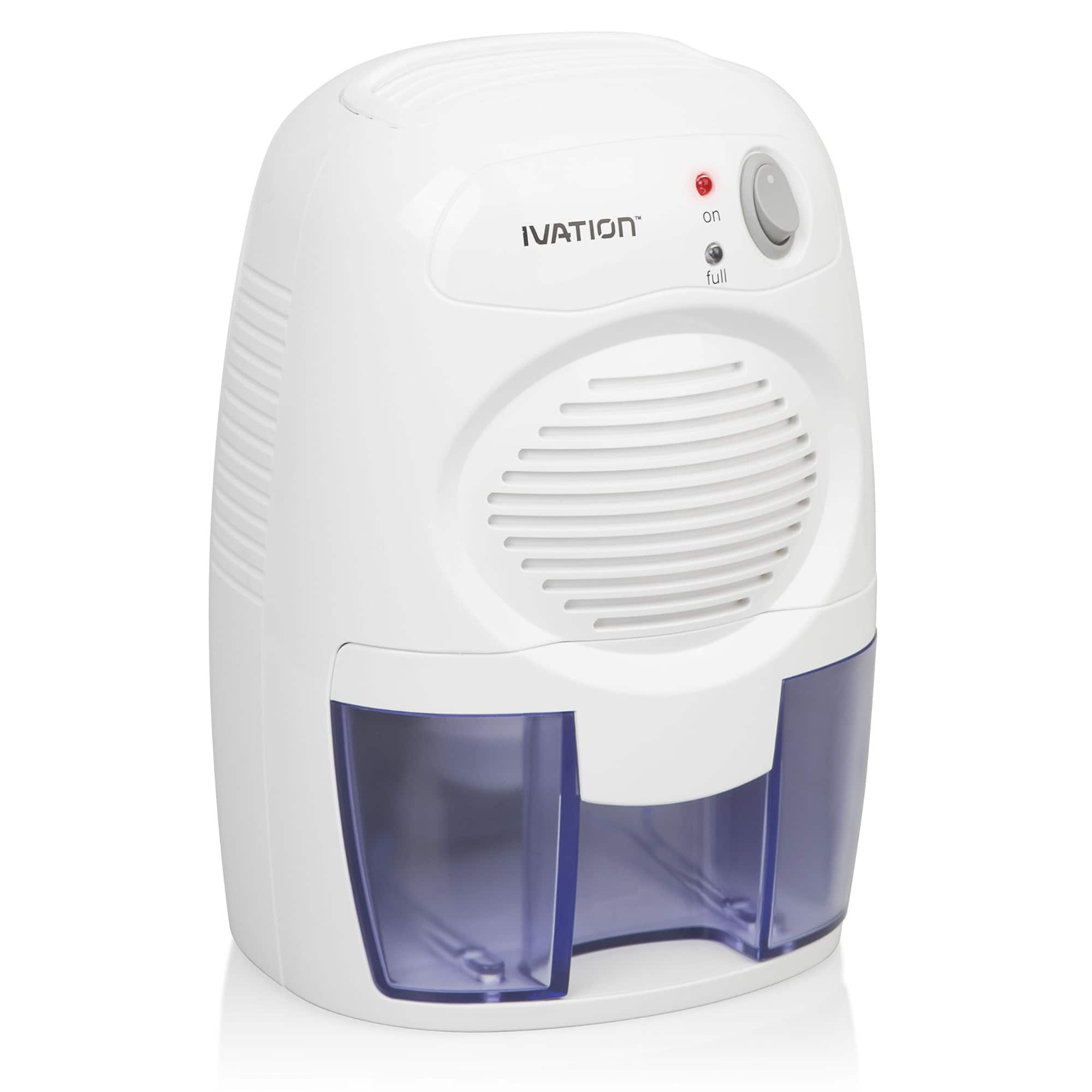 Ivation - Powerful Small-Size Thermo-Electric Dehumidifier for Basement or Small Rooms (1100 Cubic Ft) - White