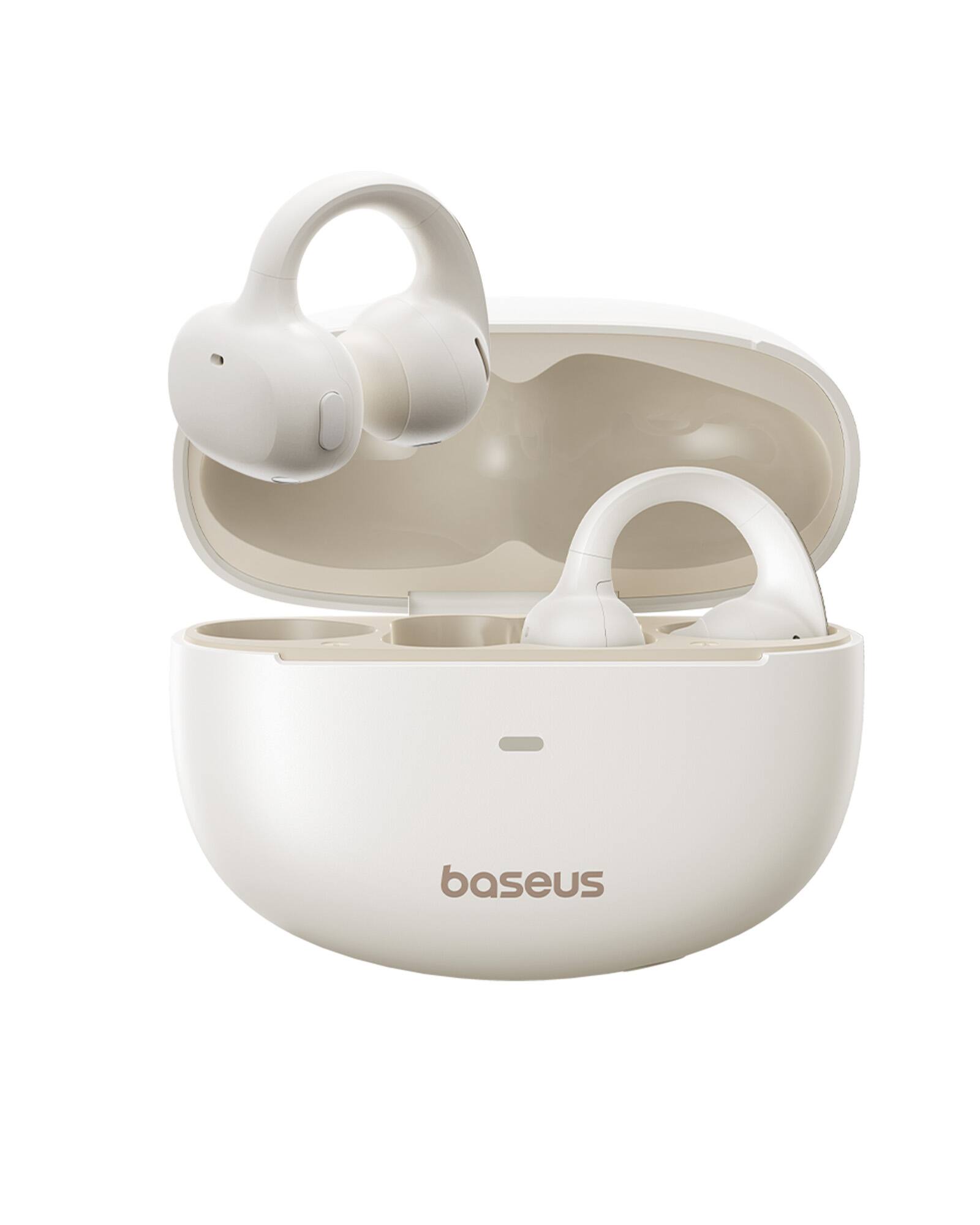 Front. Baseus - Baseus MC1 Open Ear True Wireless Sport Earbuds, White.