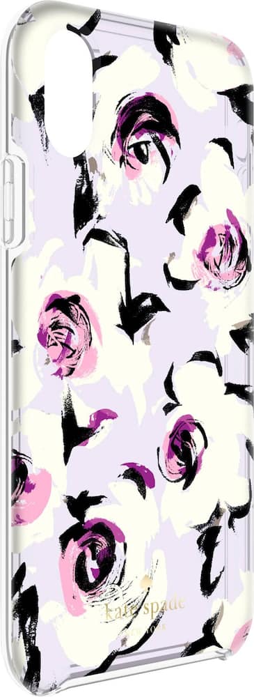 case for apple iphone x and xs - romantic floral translucent purple