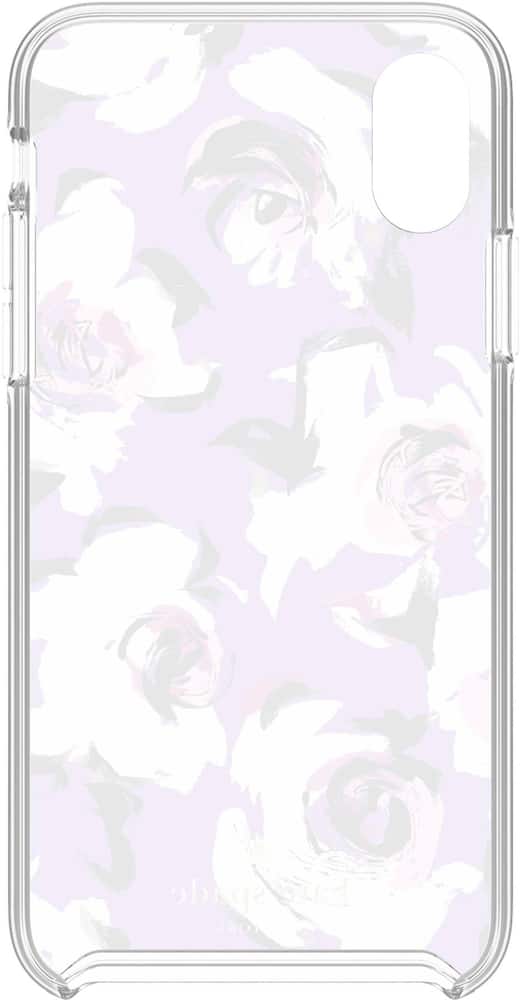 case for apple iphone x and xs - romantic floral translucent purple case for apple iphone x and xs - romantic floral translucent purple